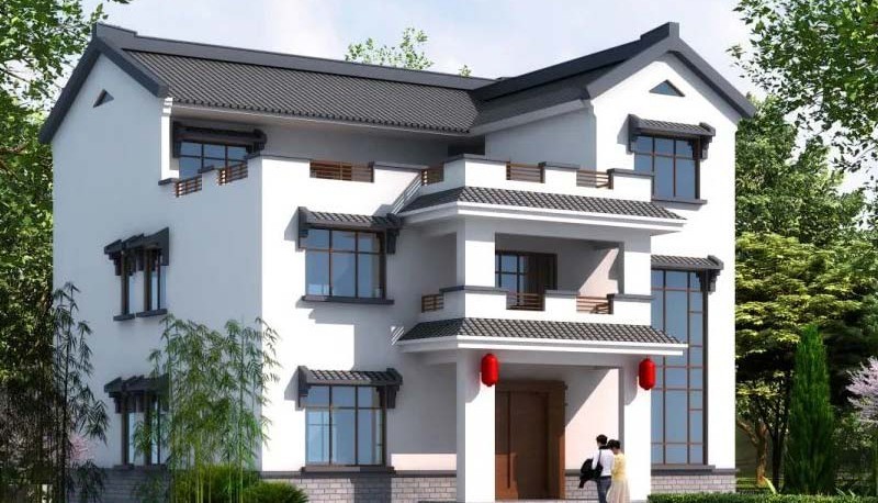 青川新中式三层别墅设计，公共空间宽敞更显大气